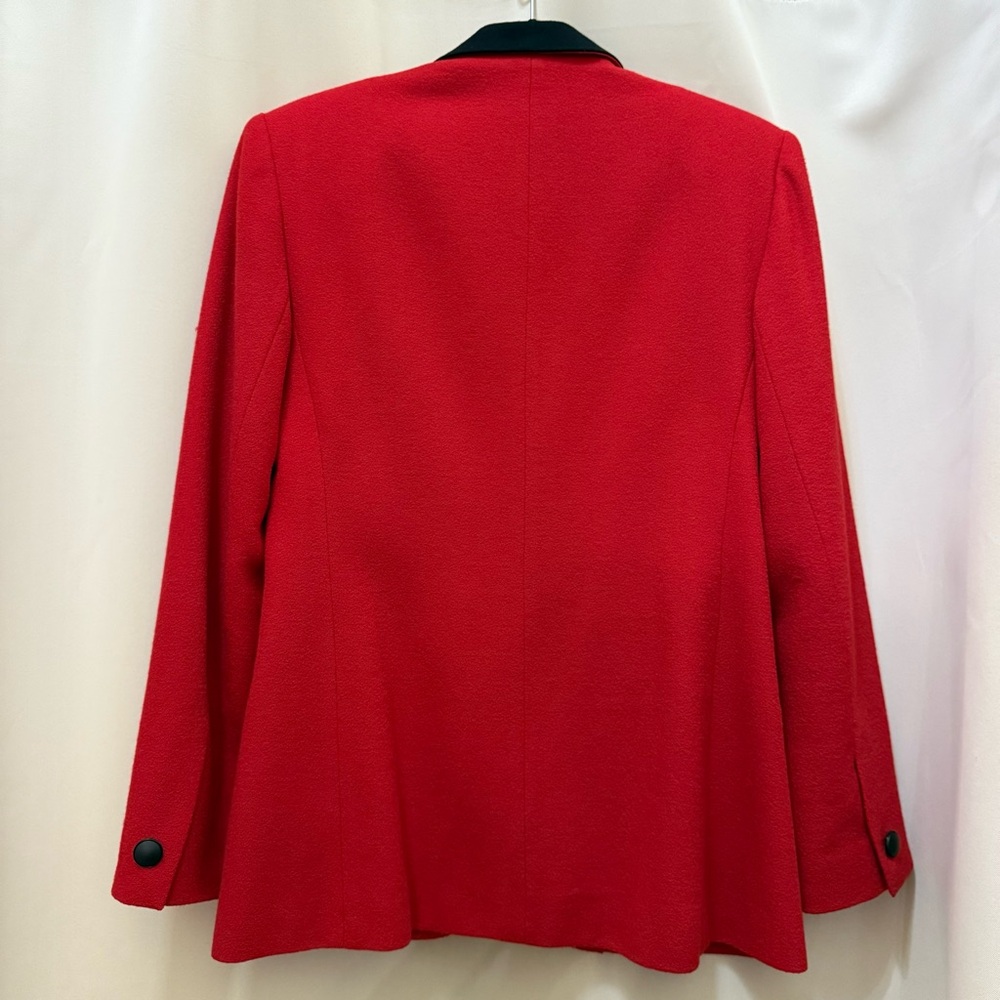 Jules Miller Vintage Red Wool Military Blazer Jacket USA Women’s 8 80s - Picture 7 of 12